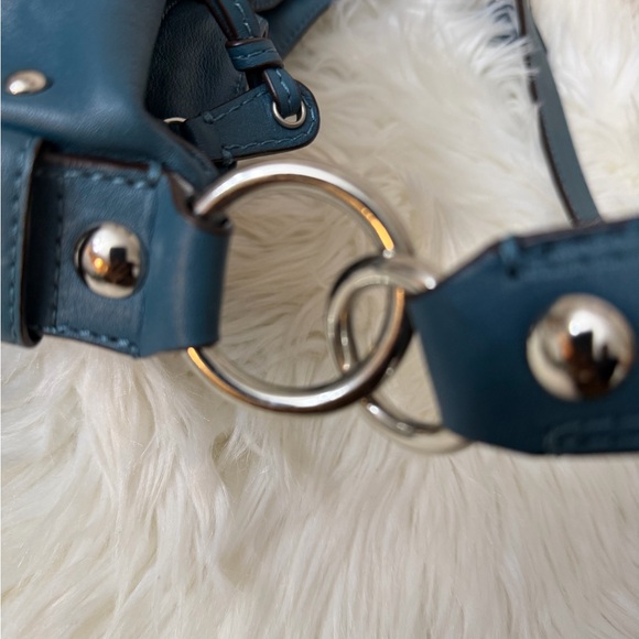 Coach Teal Leather Shoulder Bag# F14706 - Picture 8 of 12